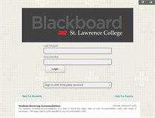 Tablet Screenshot of blackboard.sl.on.ca